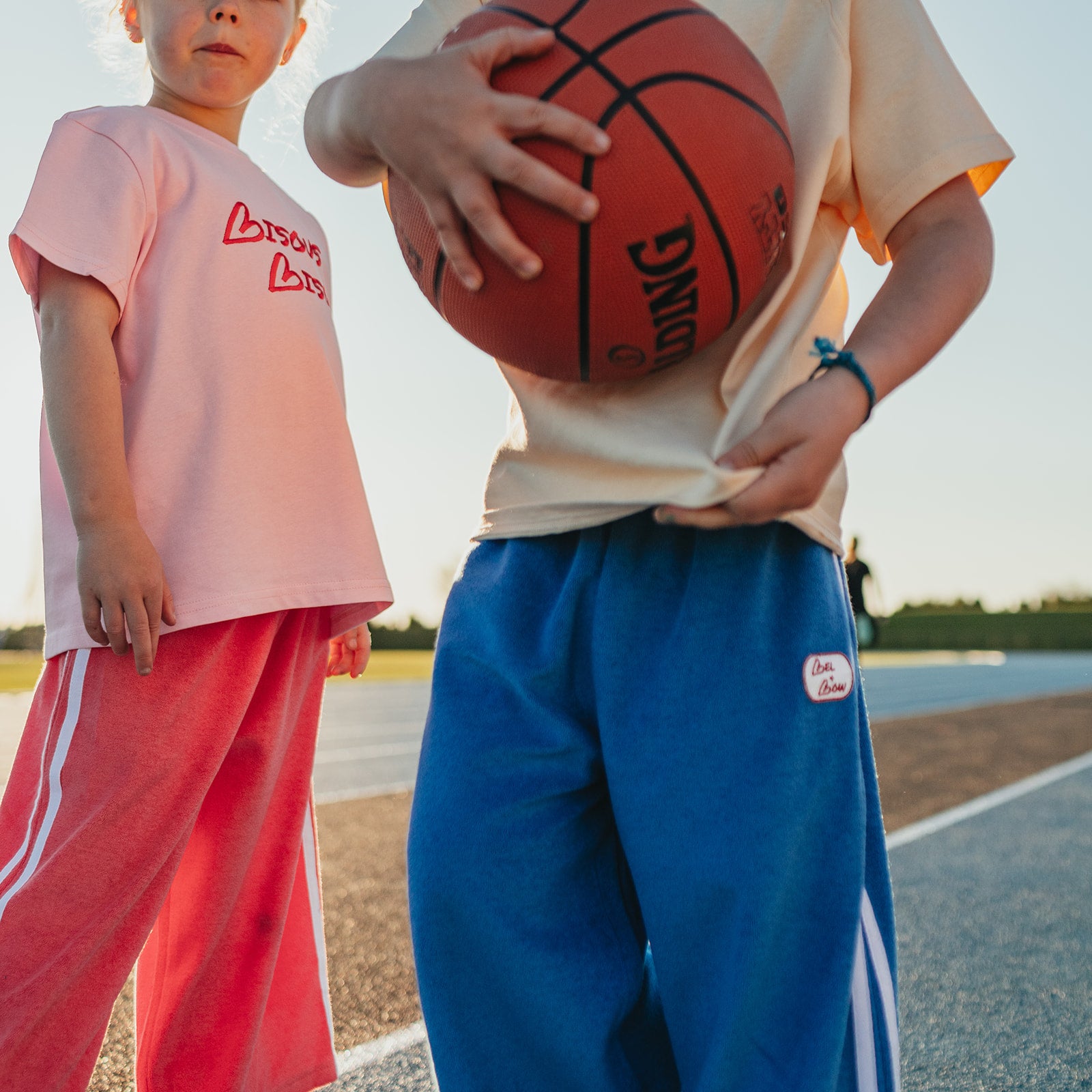 Terry Towel Racer Pants - Blue