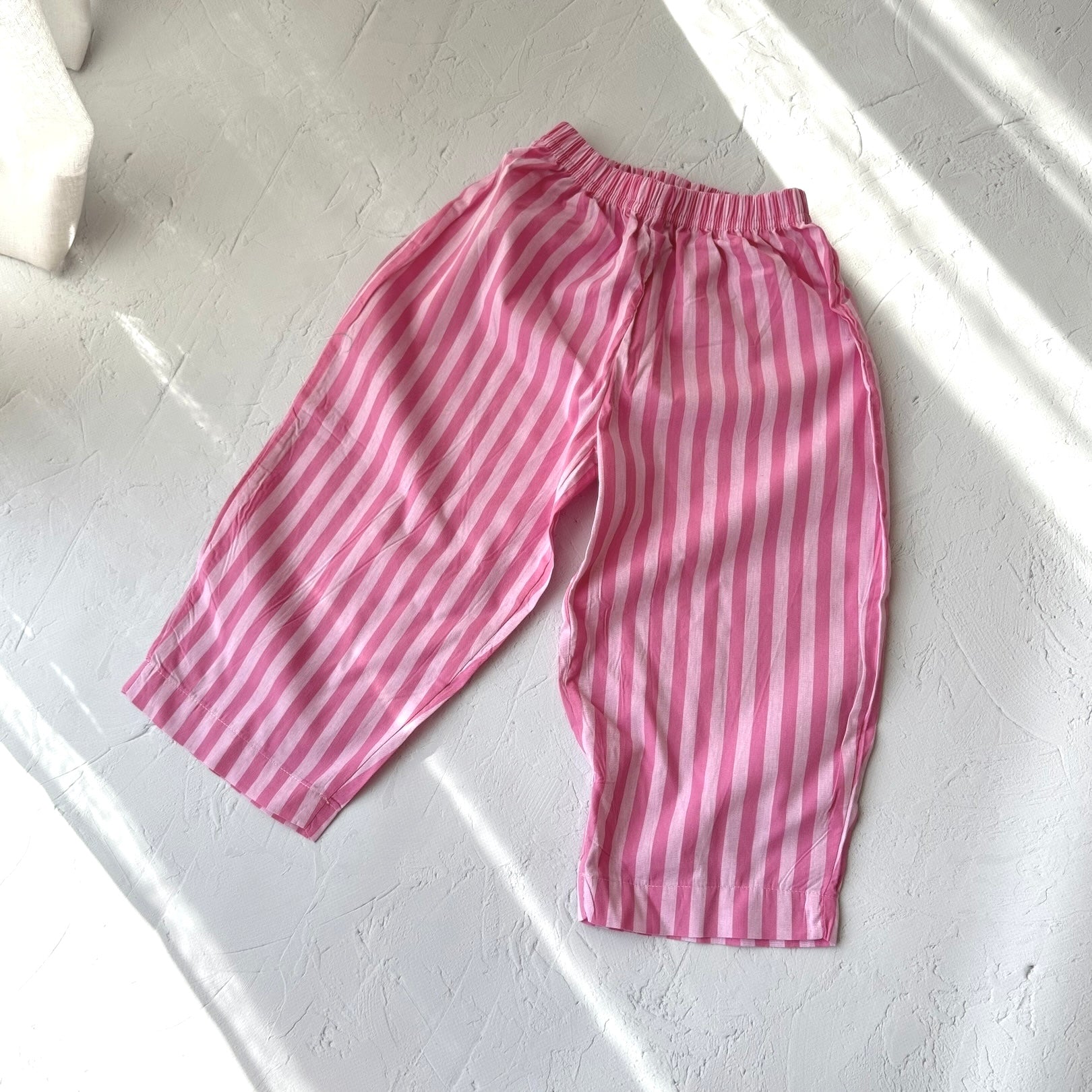 Stripe Cotton Pants - Lolly Pink