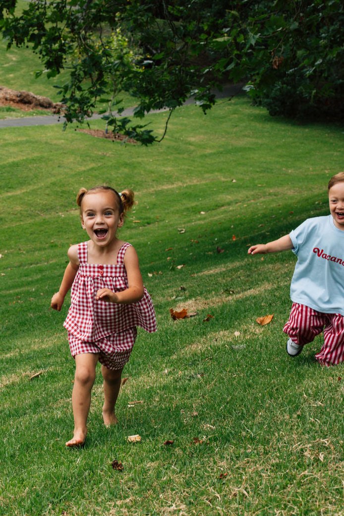 Gingham Summer 2-Piece Set - Red